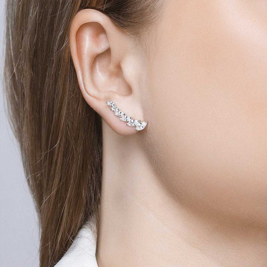 Ohrringe SOKOLOV Jewelry | Silber Ear Cuffs Mit Zirkonia, Wei