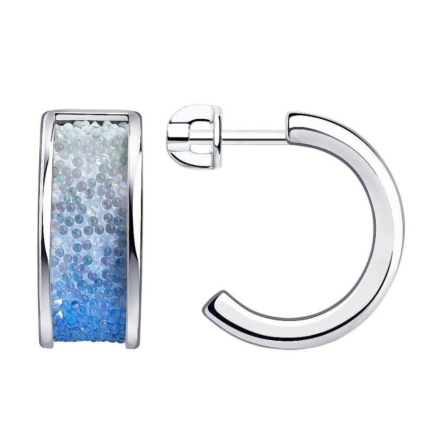 Ohrringe SOKOLOV Jewelry | Silber Ohrstecker Mit Swarovski Kristall, Multicolor