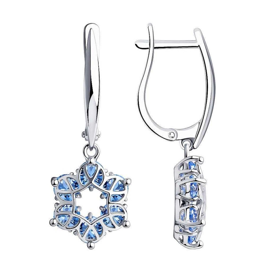 Ohrringe SOKOLOV Jewelry | Silber Ohrh Nger Mit Zirkonia, Blau