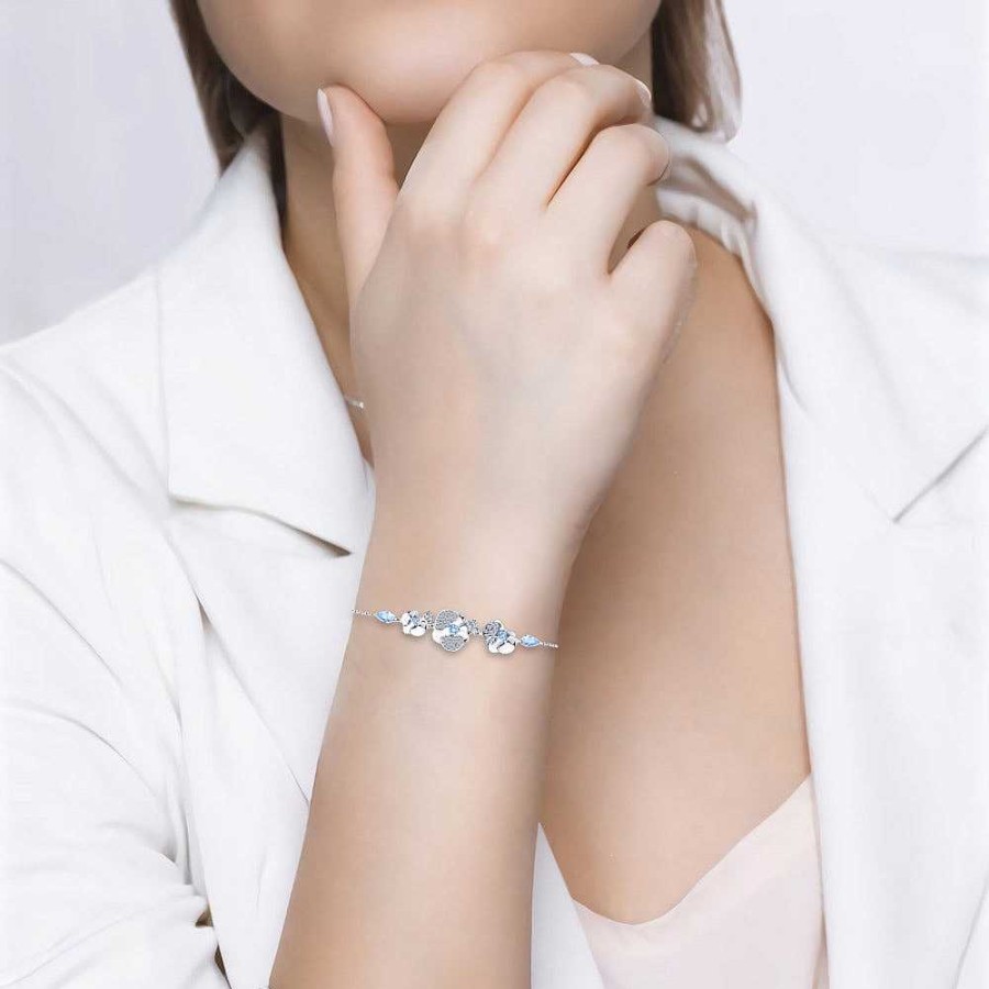 Armb Nder SOKOLOV Jewelry | Silber Armband Mit Zirkonia, Blau