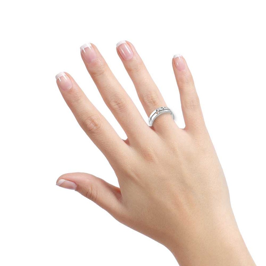 Ringe AQUAMARINE Jewelry | Silber Ring Mit Swarovski Zirkonia, Wei