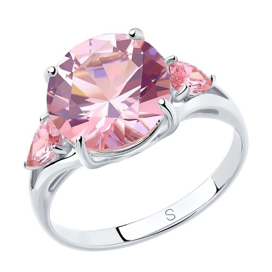 Ringe SOKOLOV Jewelry | Silber Ring Mit Zirkonia, Rosa