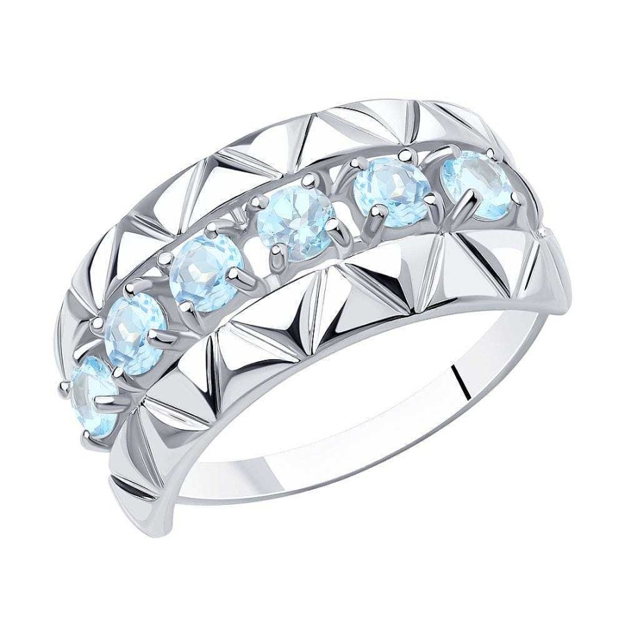 Ringe SOKOLOV Jewelry | Silber Ring Mit Topas, Blau