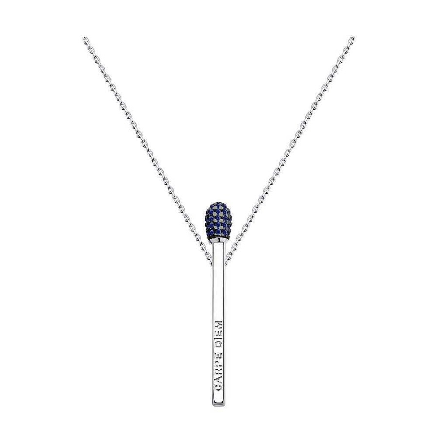 Halsketten SOKOLOV Jewelry | Silber Halskette Mit Anh Nger Mit Zirkonia, Blau