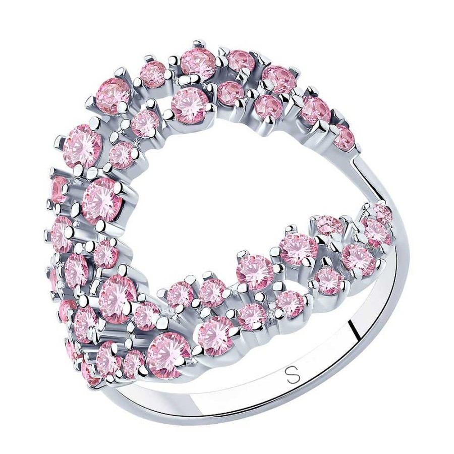 Ringe SOKOLOV Jewelry | Silber Ring Mit Zirkonia, Rosa