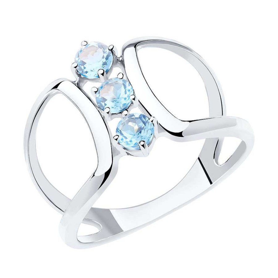 Ringe SOKOLOV Jewelry | Silber Ring Mit Topas, Blau