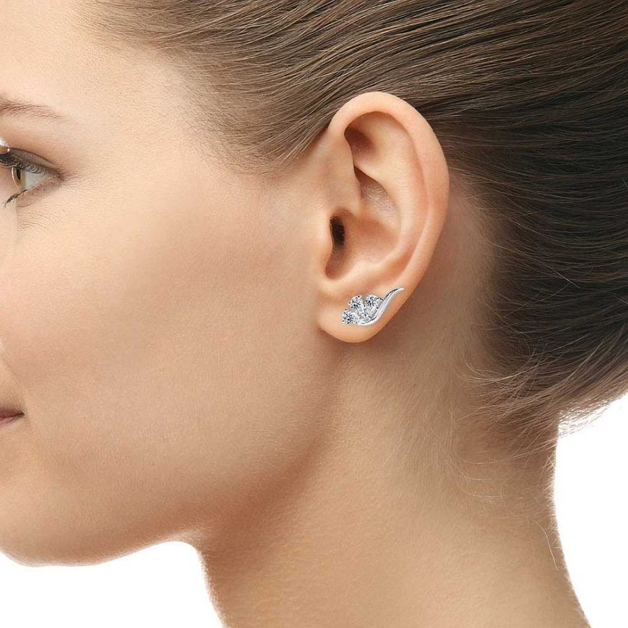 Ohrringe SOKOLOV Jewelry | Silber Ear Cuffs Mit Zirkonia, Wei