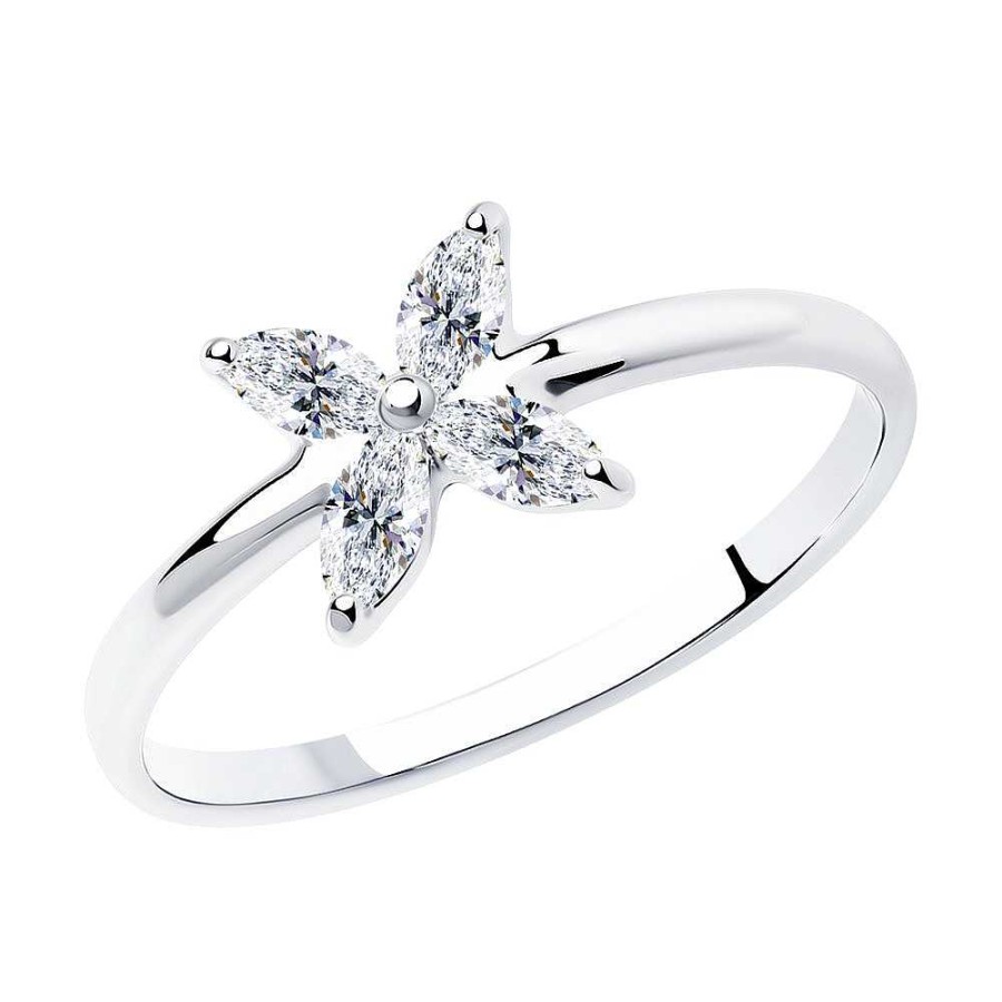 Ringe SOKOLOV Jewelry | Silber Ring Mit Swarovski Zirkonia, Wei