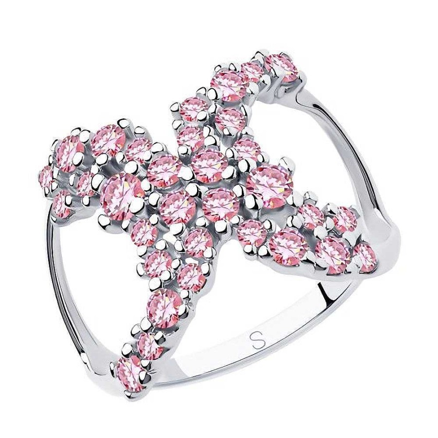 Ringe SOKOLOV Jewelry | Silber Ring Mit Zirkonia, Rosa