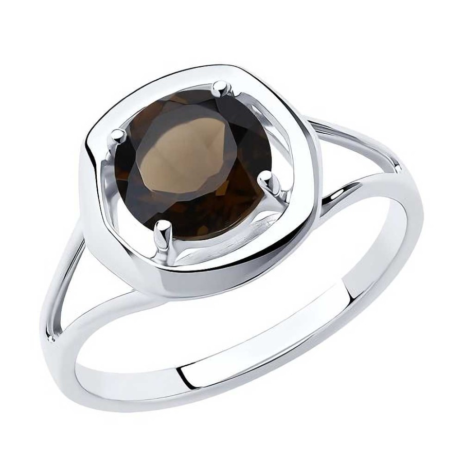 Ringe SOKOLOV Jewelry | Silber Ring Mit Rauchquarz, Braun