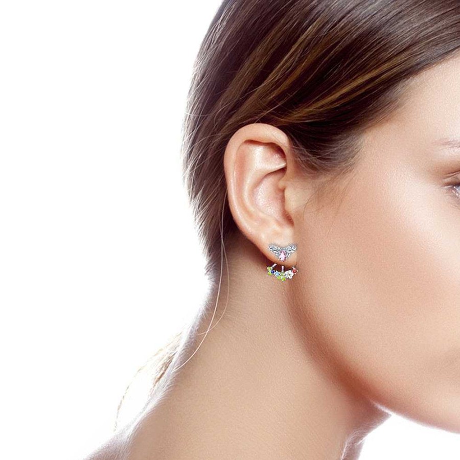 Ohrringe SOKOLOV Jewelry | Silber Ohrstecker Mit Emaille Und Zirkonia, Multicolor