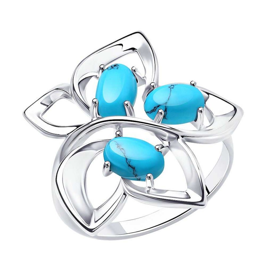 Ringe SOKOLOV Jewelry | Silber Ring Mit T Rkis, Blau