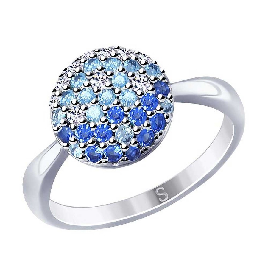 Ringe SOKOLOV Jewelry | Silber Ring Mit Zirkonia, Blau