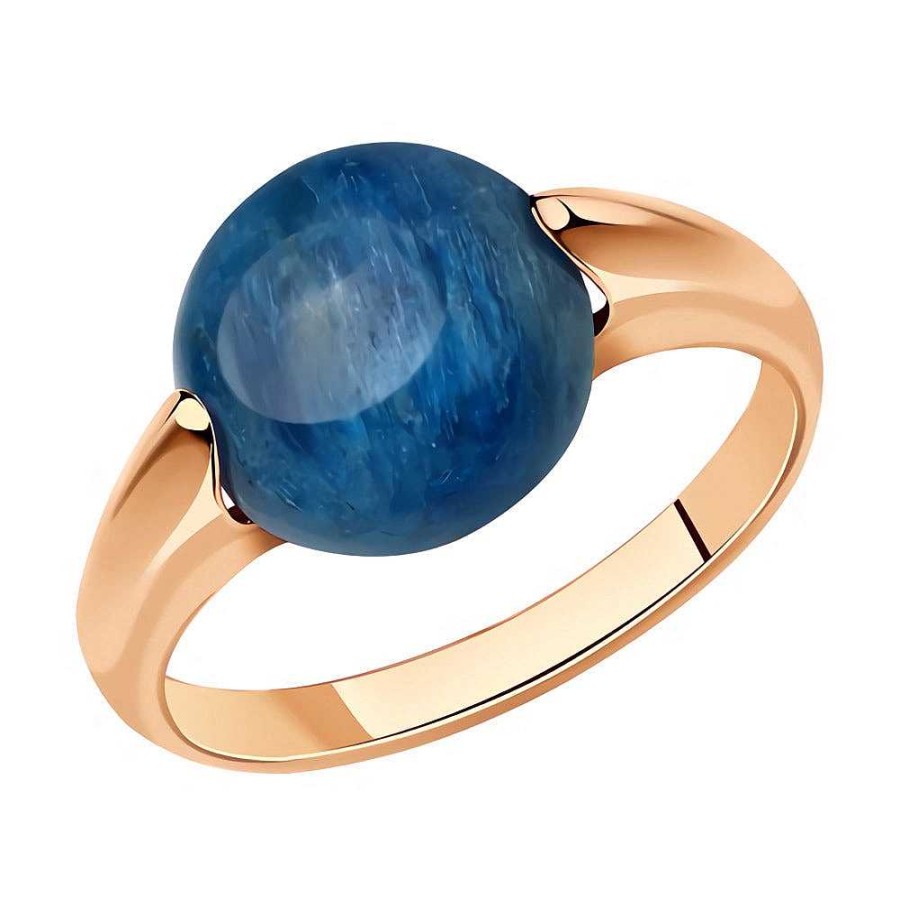 Ringe SOKOLOV Jewelry | Silber Ring Vergoldet Mit Apatit, Blau