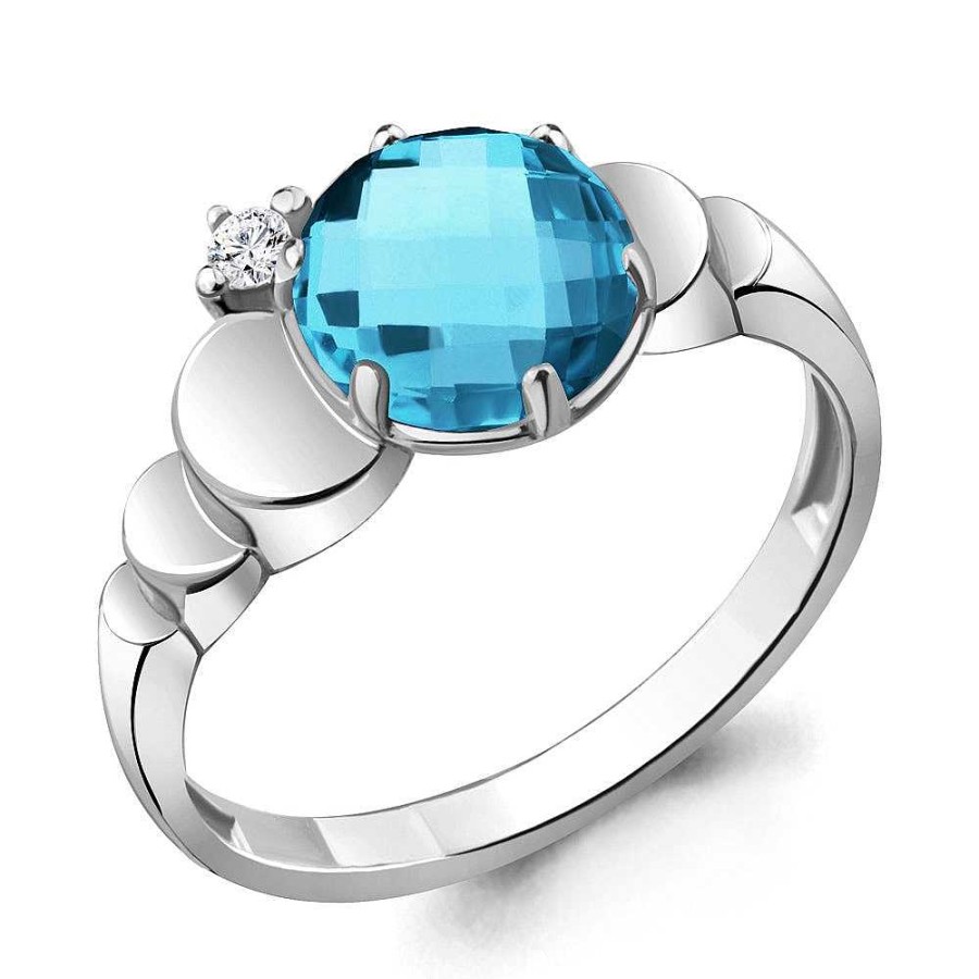 Ringe AQUAMARINE Jewelry | Silber Ring Mit Turmalin Und Zirkonia, Blau