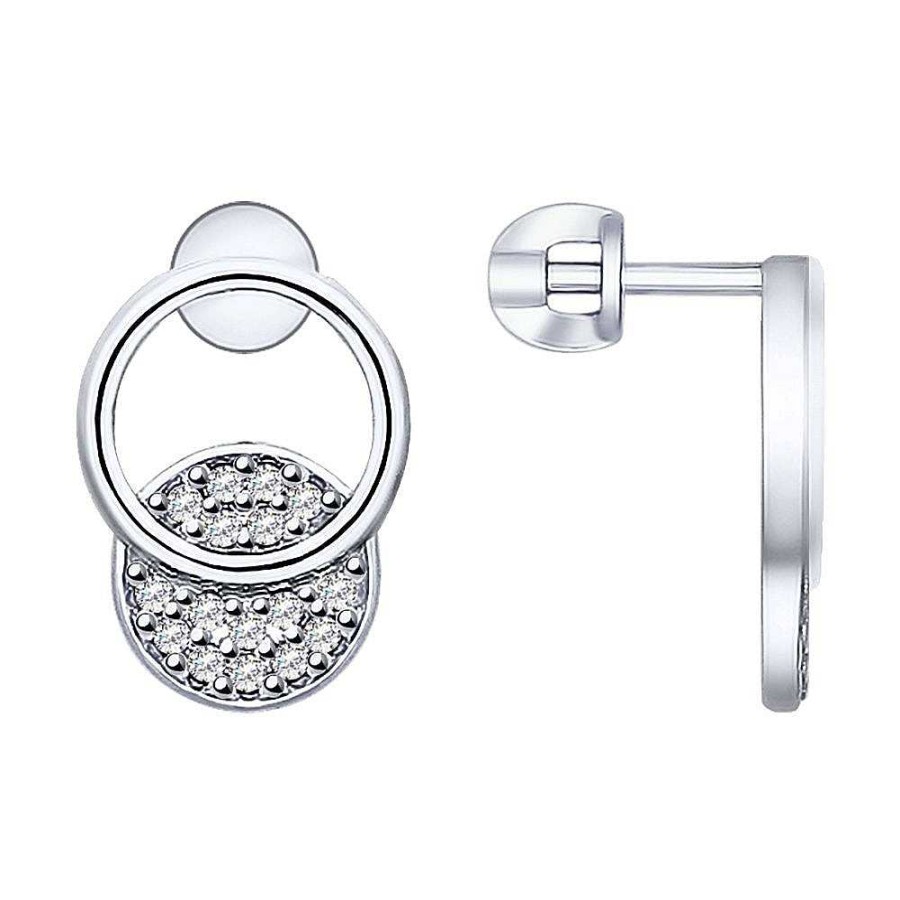 Ohrringe SOKOLOV Jewelry | Silber Ohrstecker Mit Swarovski Zirkonia, Wei