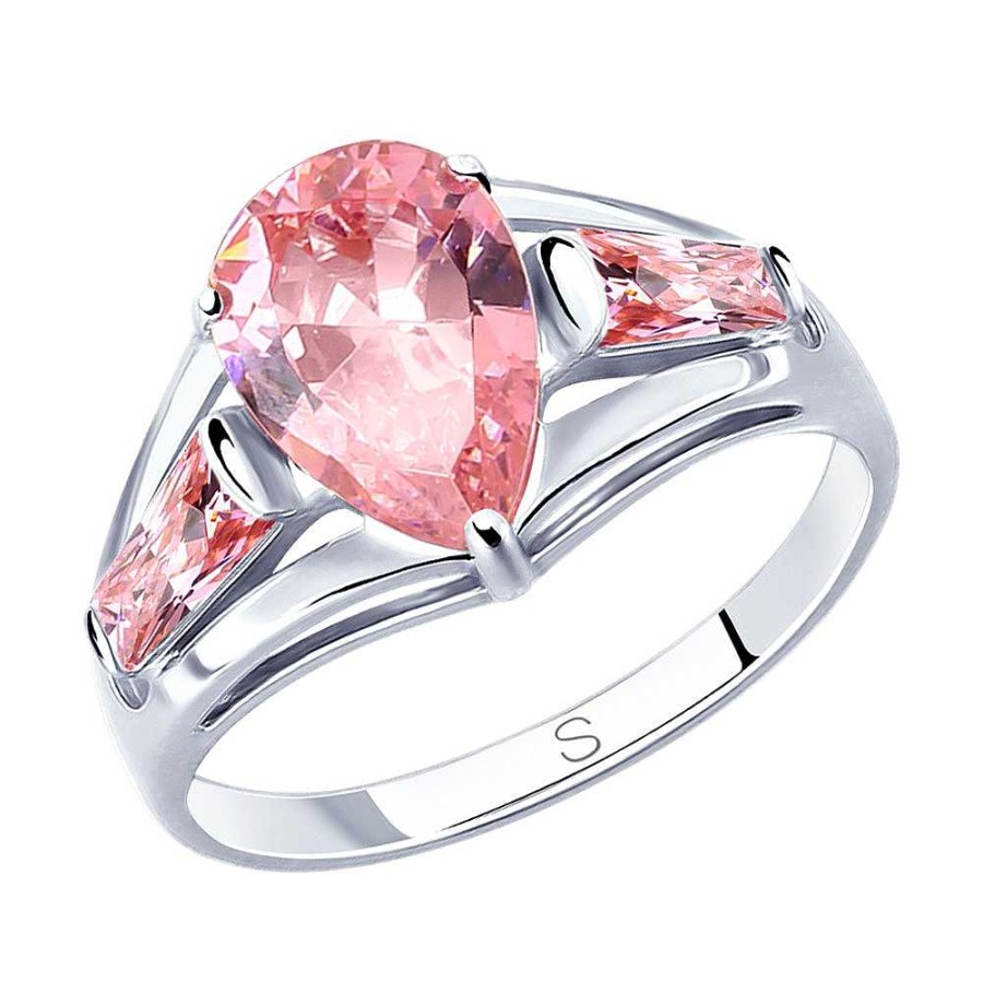 Ringe SOKOLOV Jewelry | Silber Ring Mit Zirkonia, Rosa