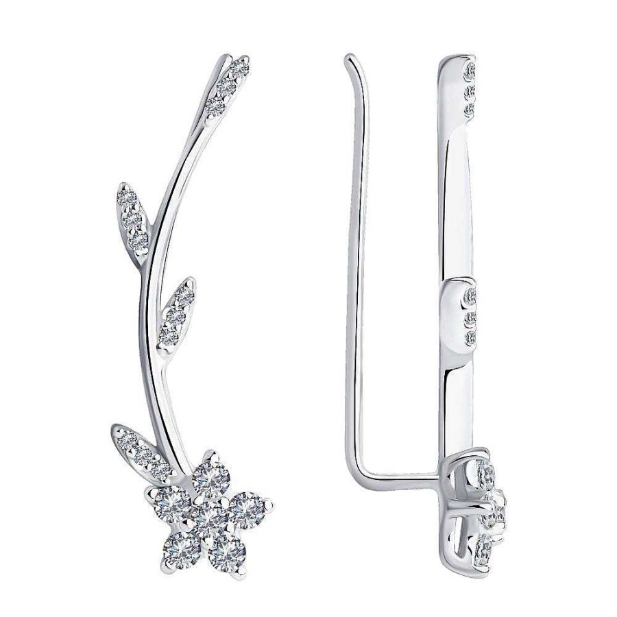 Ohrringe SOKOLOV Jewelry | Silber Ear Cuffs Mit Zirkonia, Wei