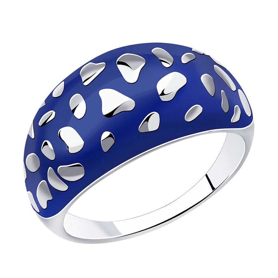 Ringe SOKOLOV Jewelry | Silber Ring Mit Emaille, Blau