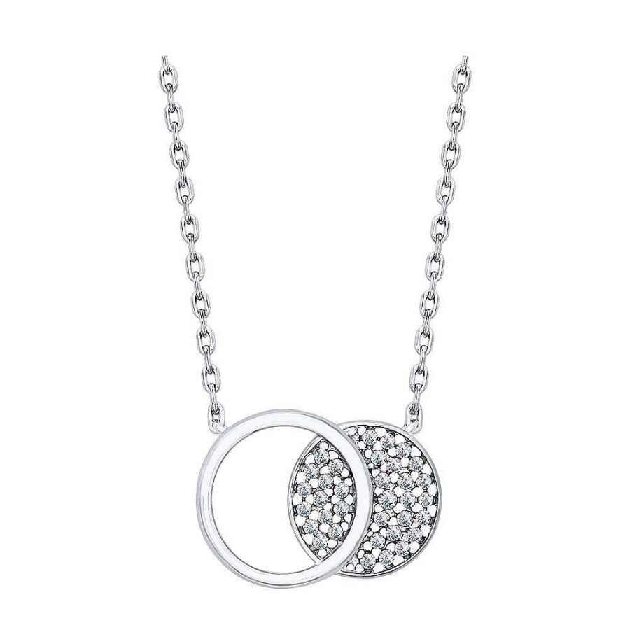 Halsketten SOKOLOV Jewelry | Silber Halskette Mit Anh Nger Mit Swarovski Zirkonia, Wei