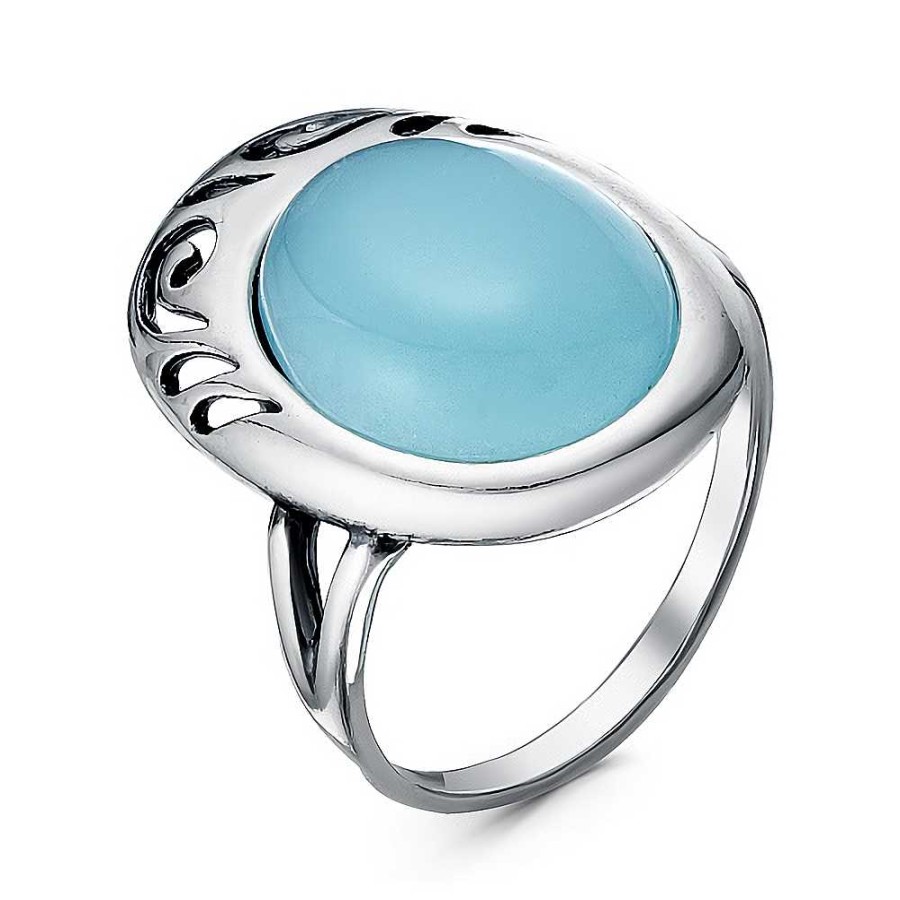 Ringe Krasnaya Presnya | Silber Ring Mit Chalcedon, Blau