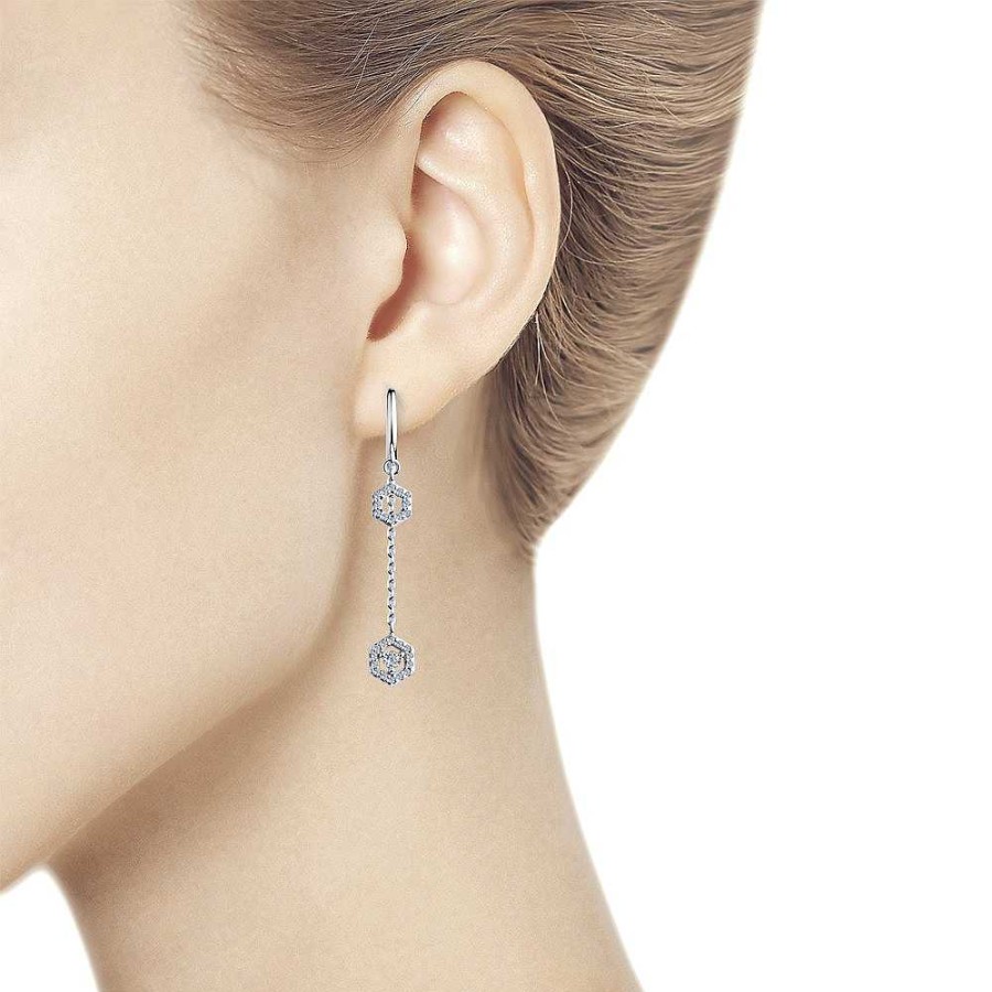 Ohrringe SOKOLOV Jewelry | Silber Ohrstecker Mit Swarovski Zirkonia, Wei