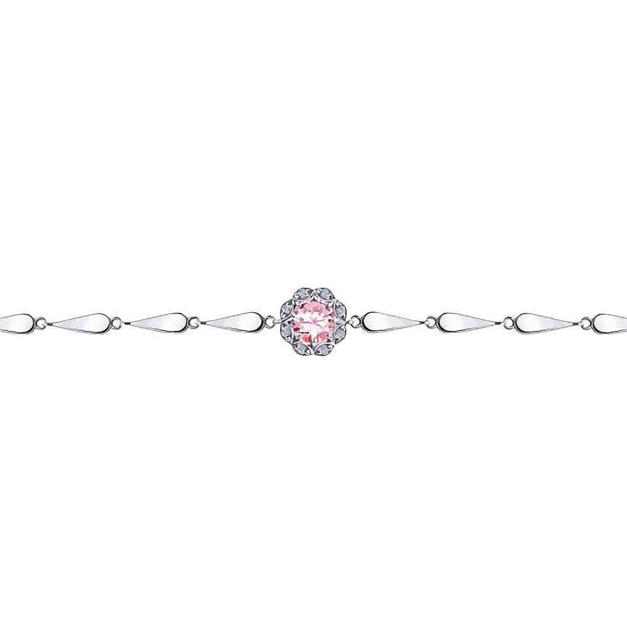 Armb Nder SOKOLOV Jewelry | Silber Armband Mit Zirkonia, Rosa