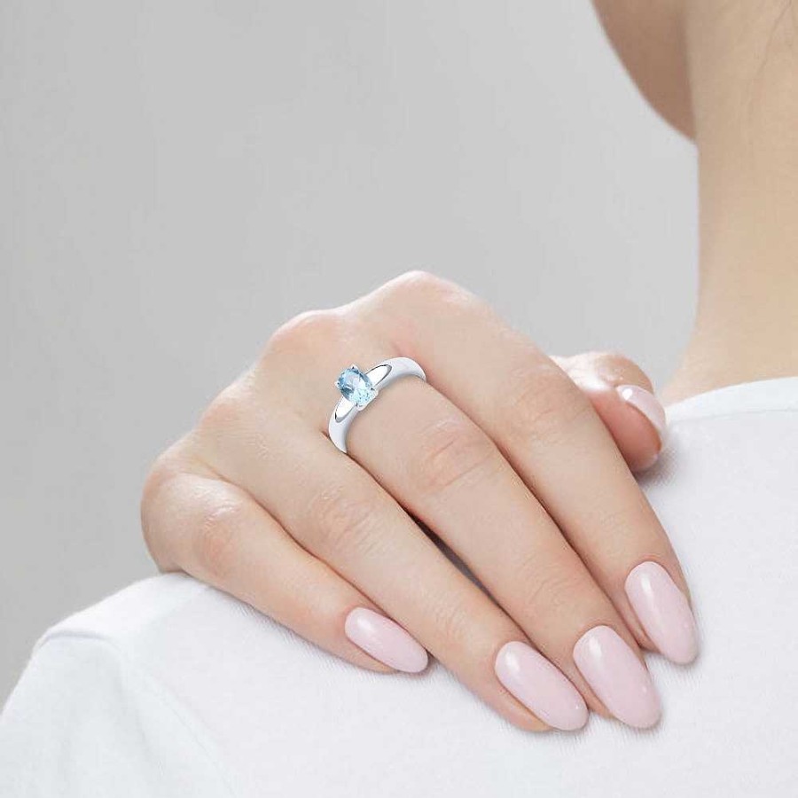 Ringe SOKOLOV Jewelry | Silber Ring Mit Topas, Blau