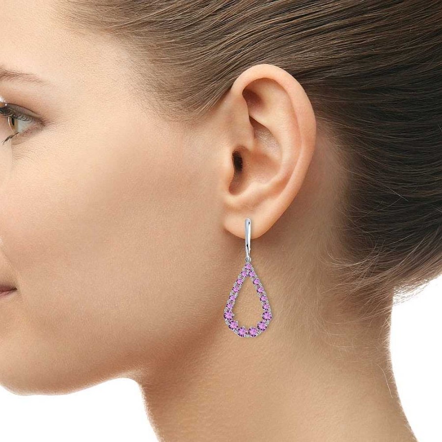 Ohrringe SOKOLOV Jewelry | Silber Ohrh Nger Mit Zirkonia, Violett