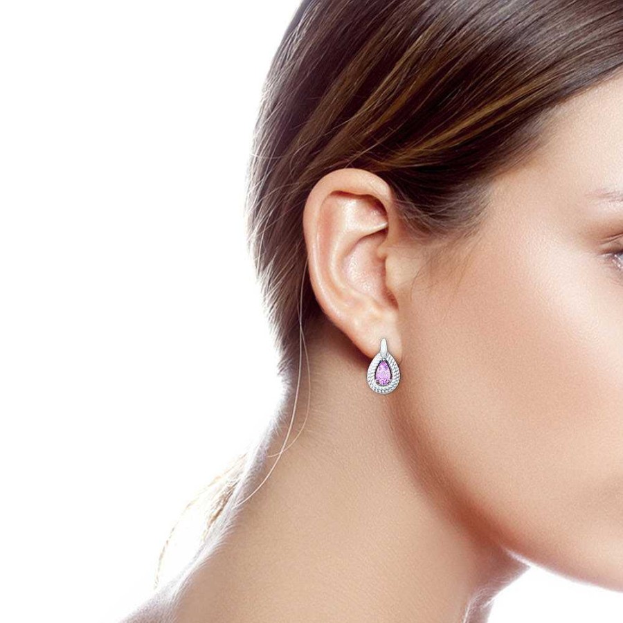 Ohrringe SOKOLOV Jewelry | Silber Ohrringe Mit Amethyst, Violett