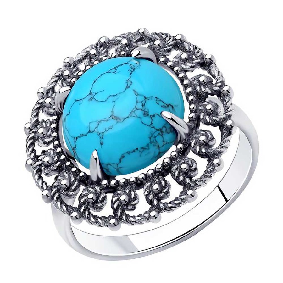 Ringe SOKOLOV Jewelry | Silber Ring Mit T Rkis, Blau