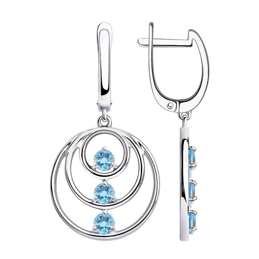 Ohrringe SOKOLOV Jewelry | Silber Ohrh Nger Mit Topas, Blau