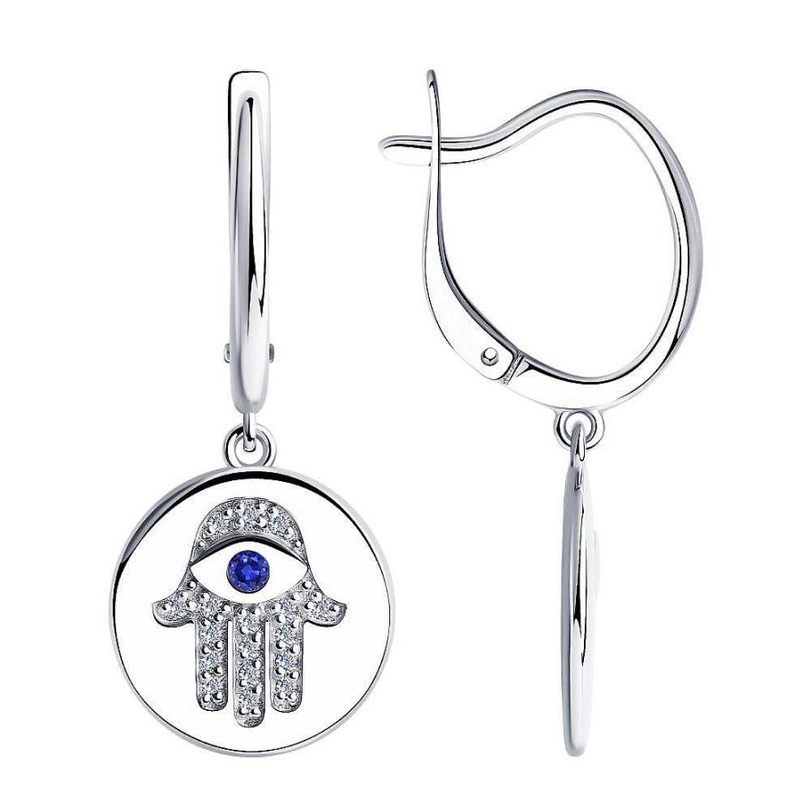 Ohrringe SOKOLOV Jewelry | Silber Ohrh Nger Mit Zirkonia, Blau