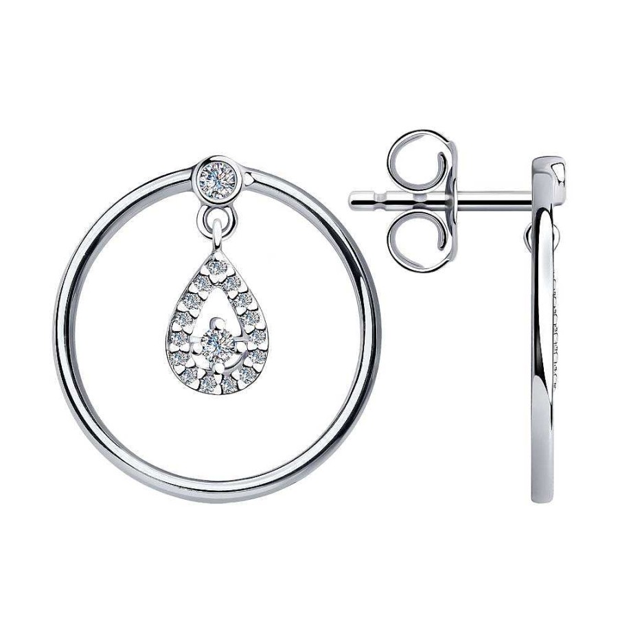 Ohrringe SOKOLOV Jewelry | Silber Ohrstecker Mit Swarovski Zirkonia, Wei