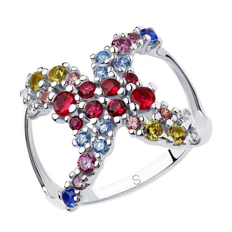 Ringe SOKOLOV Jewelry | Silber Ring Mit Zirkonia, Multicolor