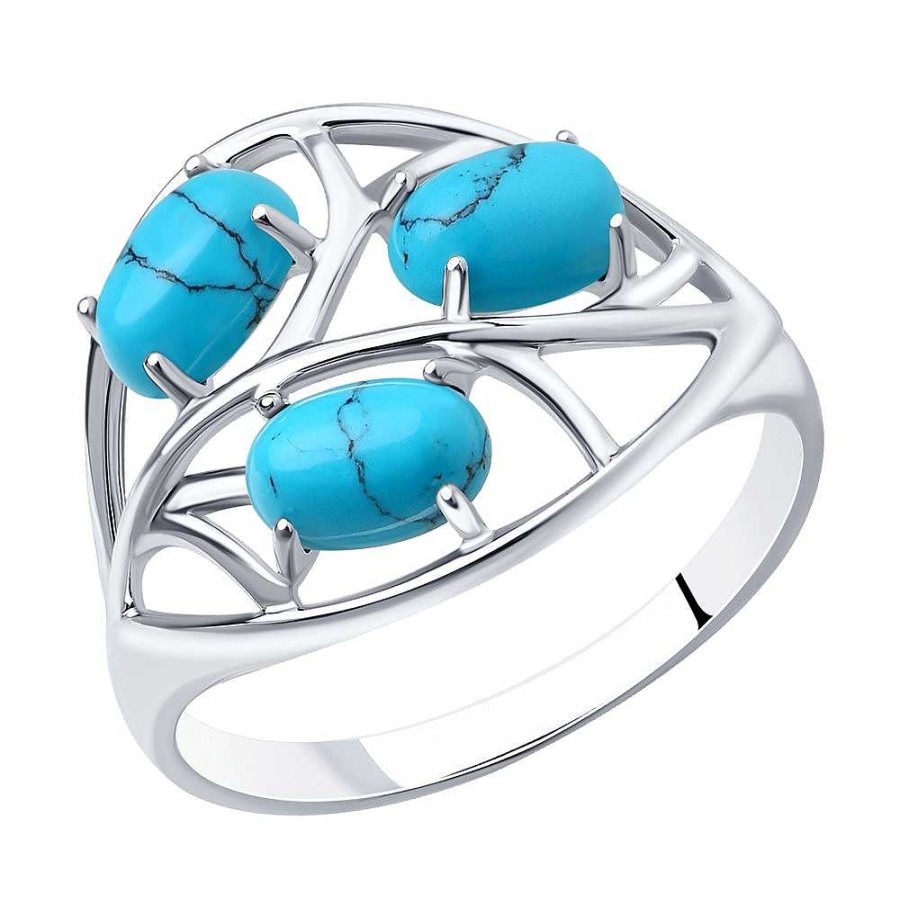 Ringe SOKOLOV Jewelry | Silber Ring Mit T Rkis, Blau