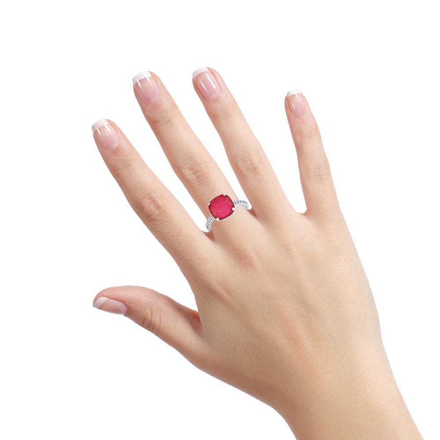 Ringe SOKOLOV Jewelry | Silber Ring Mit Swarovski Kristall, Pink