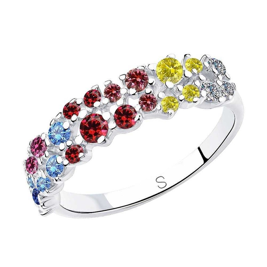 Ringe SOKOLOV Jewelry | Silber Ring Mit Zirkonia, Multicolor