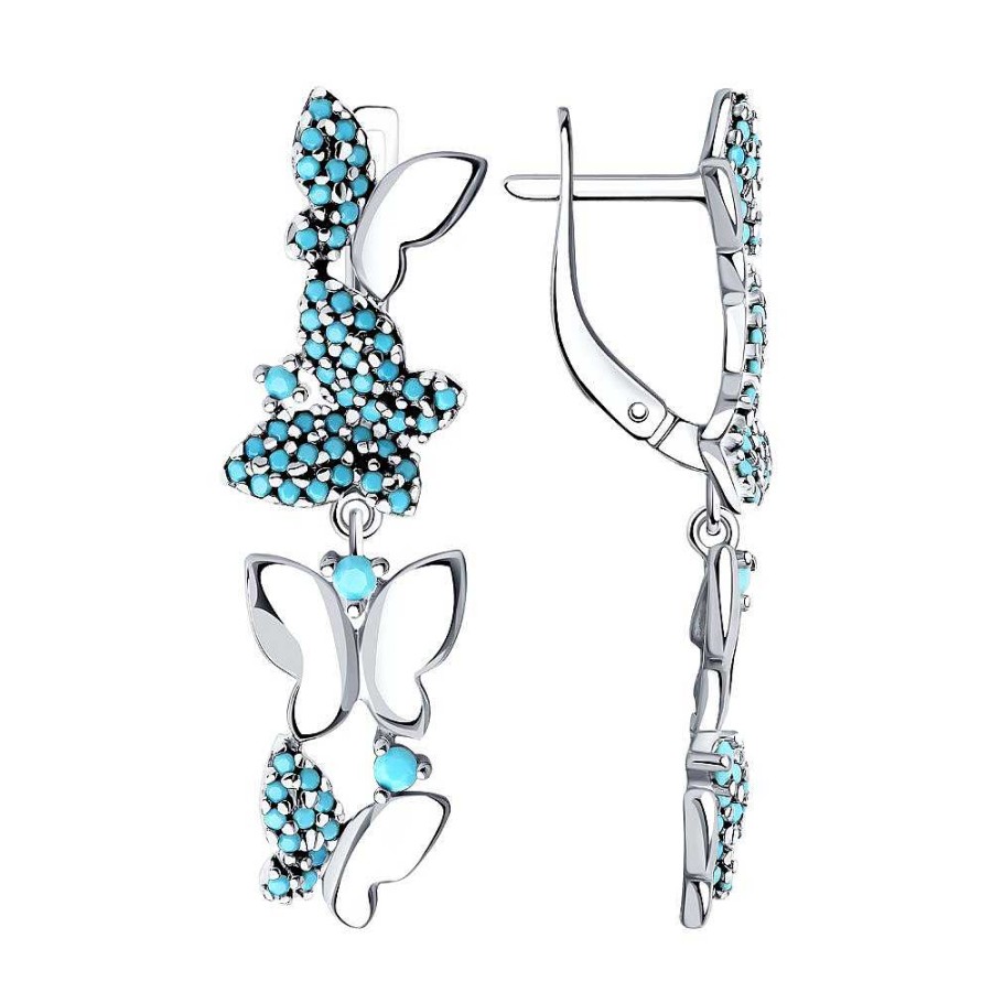 Ohrringe SOKOLOV Jewelry | Silber Ohrh Nger Mit T Rkis, Blau