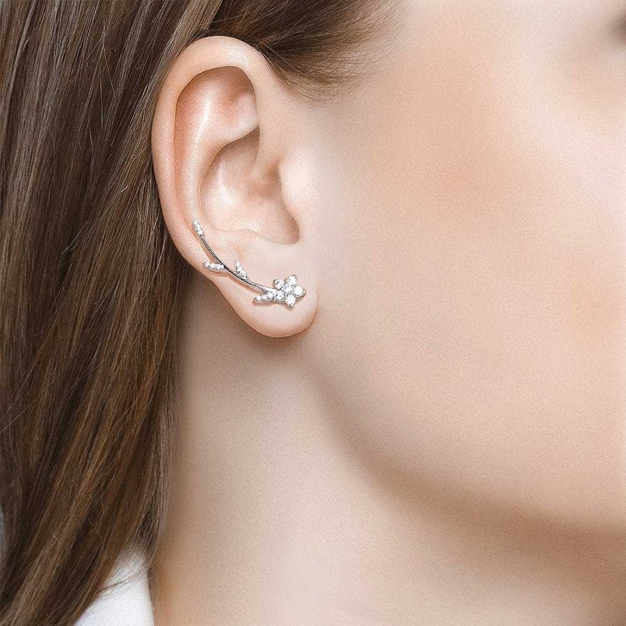 Ohrringe SOKOLOV Jewelry | Silber Ear Cuffs Mit Zirkonia, Wei