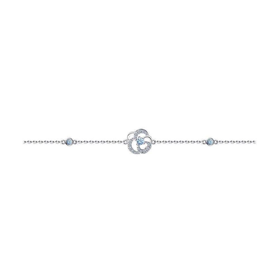 Armb Nder SOKOLOV Jewelry | Silber Armband Mit Zirkonia, Blau