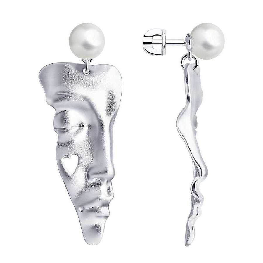 Ohrringe SOKOLOV Jewelry | Silber Ohrstecker Mit Perle, Wei