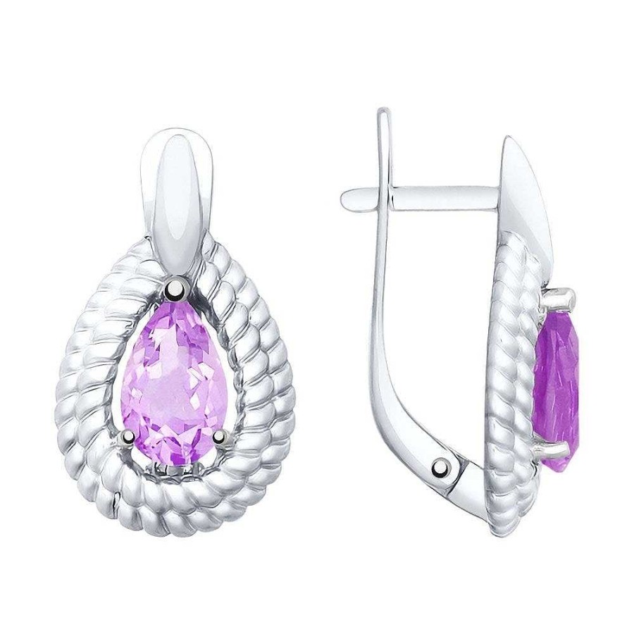 Ohrringe SOKOLOV Jewelry | Silber Ohrringe Mit Amethyst, Violett