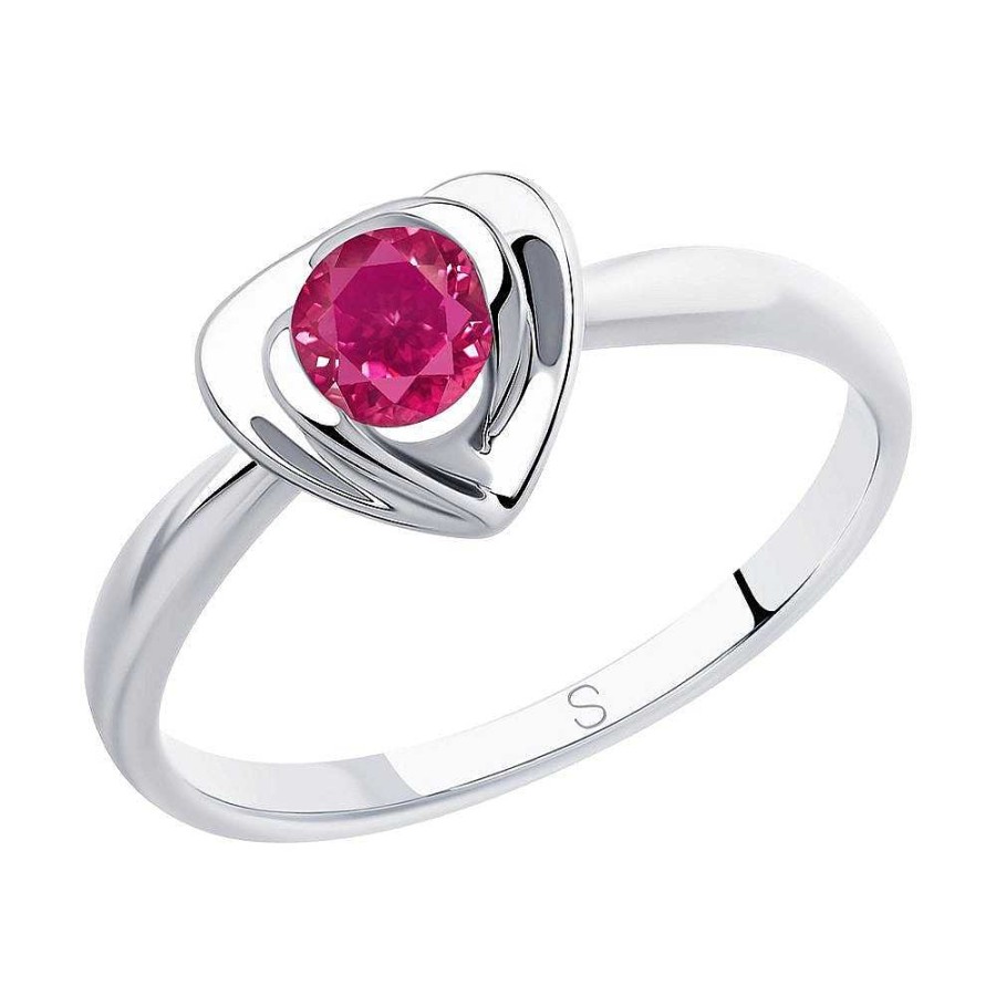 Ringe SOKOLOV Jewelry | Silber Ring Mit Zirkonia, Pink