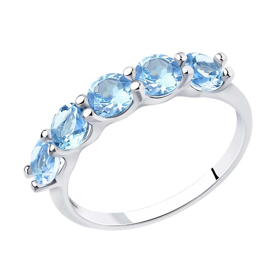 Ringe SOKOLOV Jewelry | Silber Ring Mit Topas, Blau