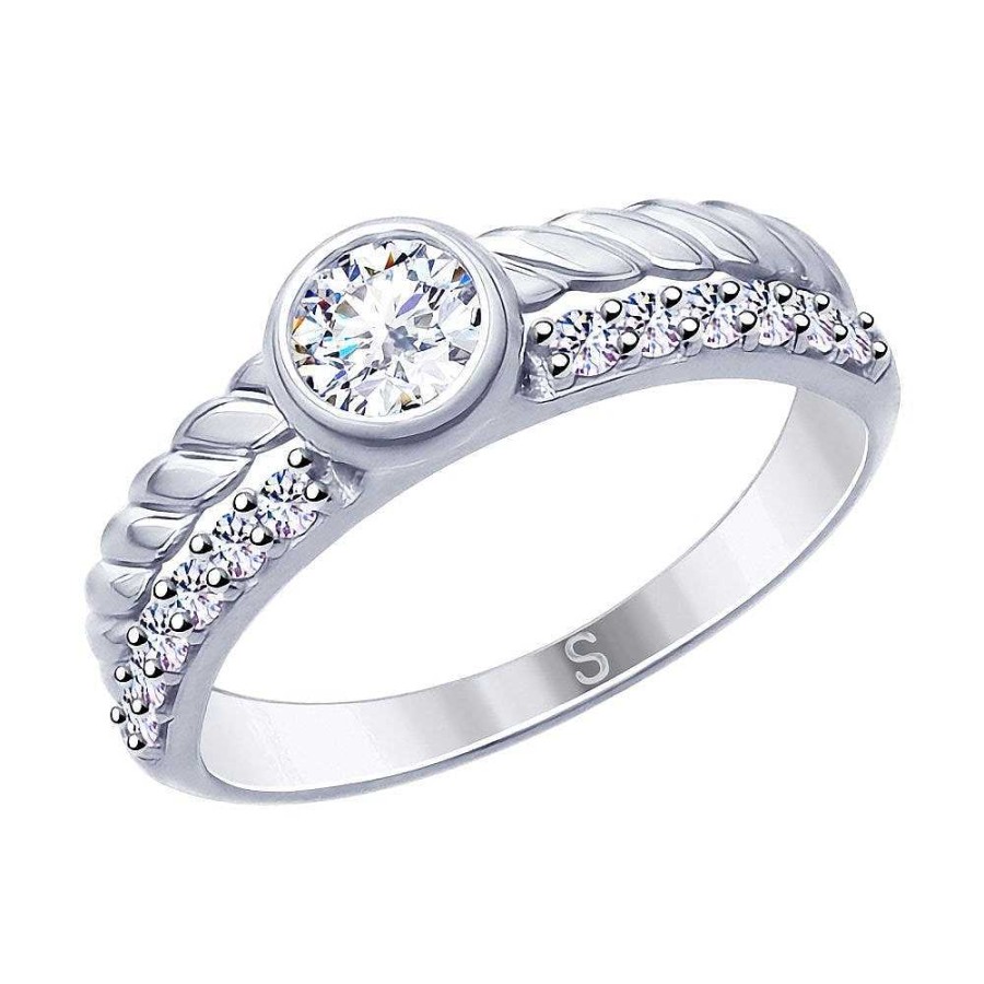 Ringe SOKOLOV Jewelry | Silber Ring Mit Swarovski Zirkonia, Wei